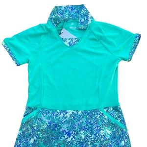 Adidas Gold Rangewear Hi Res Green Athletic Dress Sz M